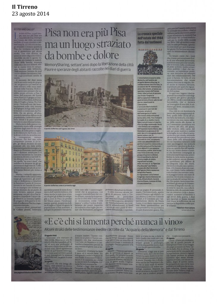 Il Tirreno 23 agosto 2014 2